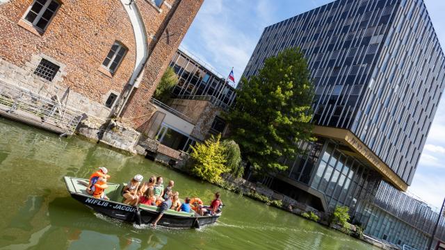 canal - boats - barges - river - hiking - Scarpe -Douai - Northern France (c)ADLanglet